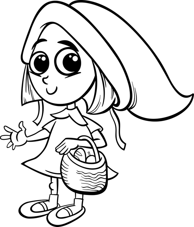 little red riding hood coloring page