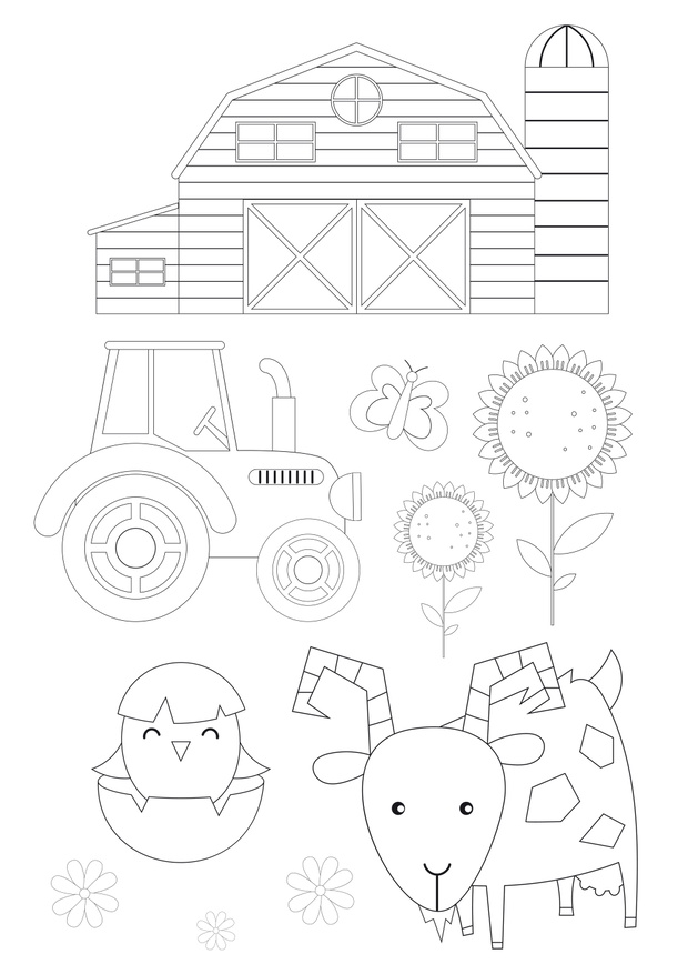 Farm coloring pages