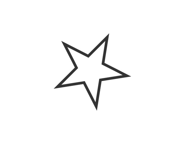 Star icon in flat design. black star icon on white background. V