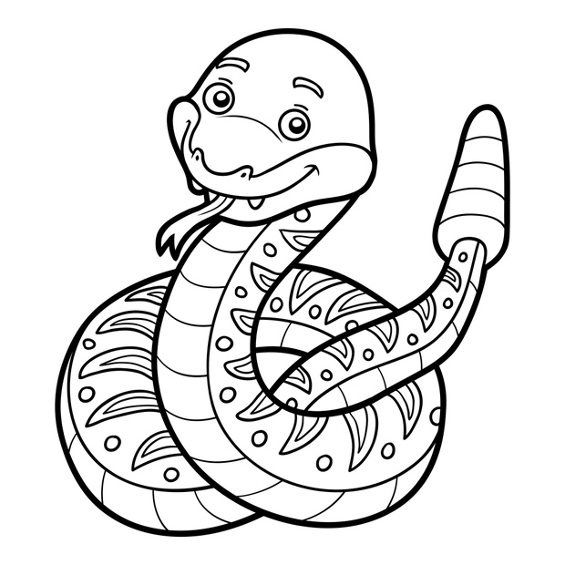 Coloring book, Rattlesnake