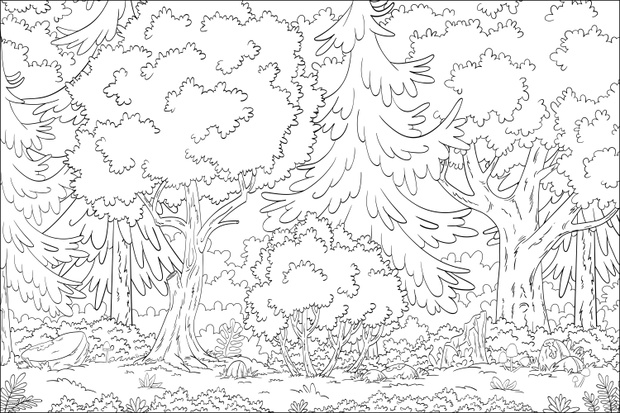 Coloring Book Landscape