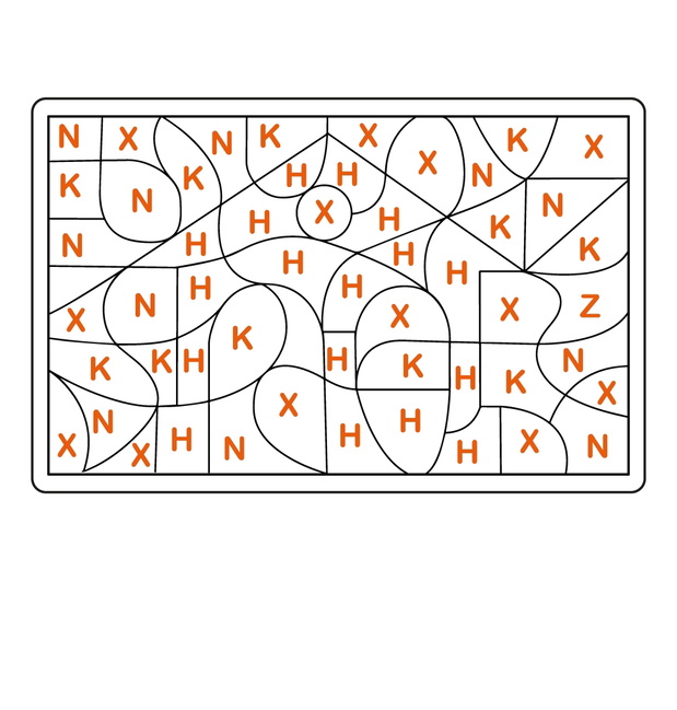 ABC Coloring Book for children. Color by letters. Learning the capital letters of the alphabet. Puzzle for children. Letter H. House