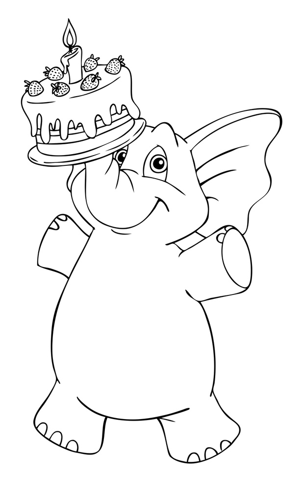Elefant, Torte, Geburtstag,Geburtstagstorte, Geburtstagsfeier