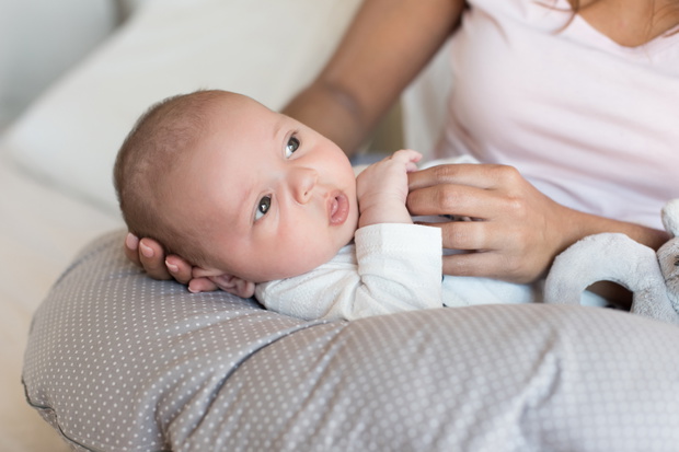 Mother with newborn baby