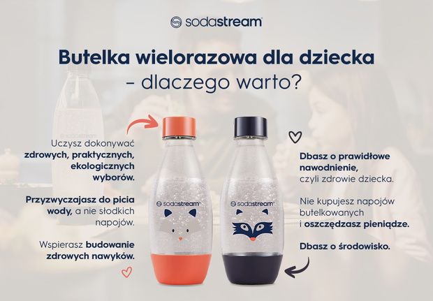 Butelka wielorazowa dla dziecka – dlaczego warto? - infografika.