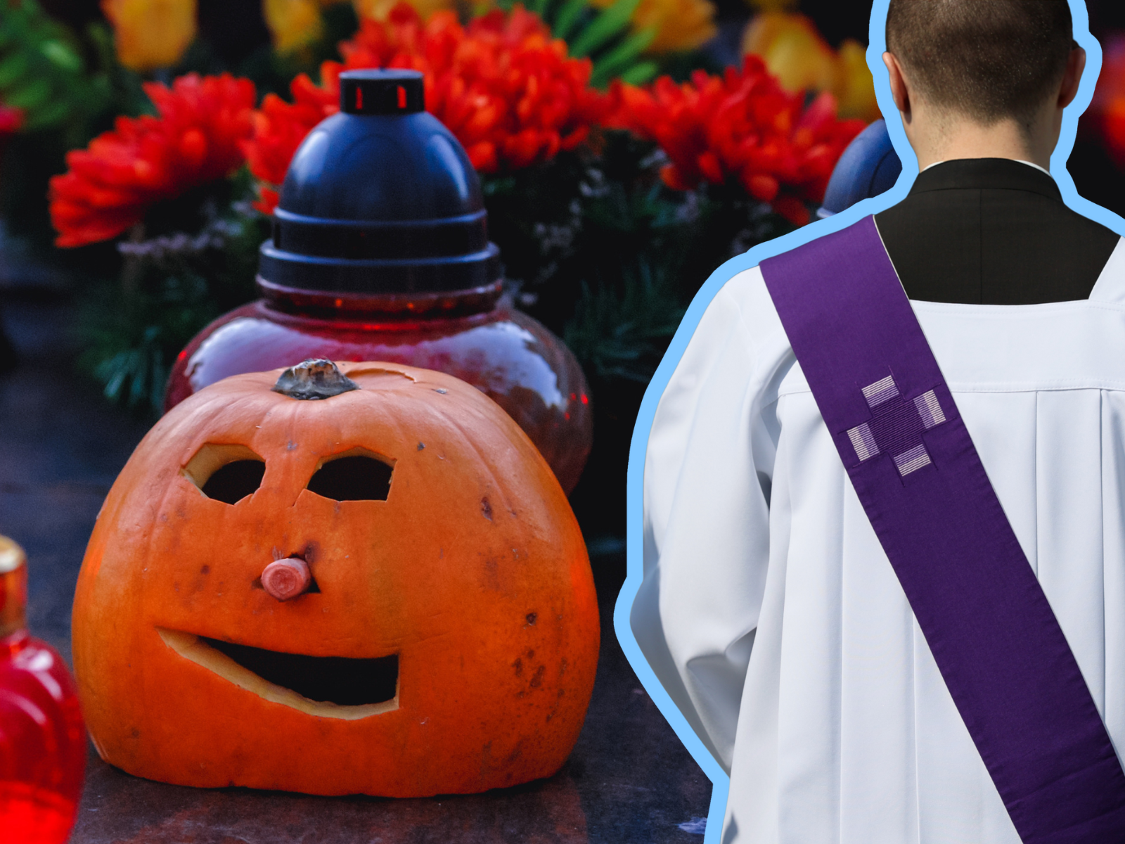 ksiądz o Halloween