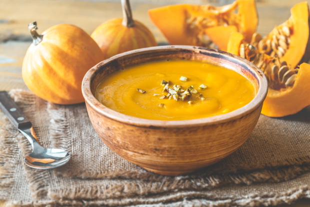 Bowl of pumpkin soup