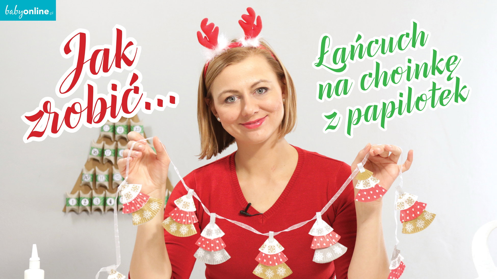 Jak zrobić łancuch na choinkę z papilotek
