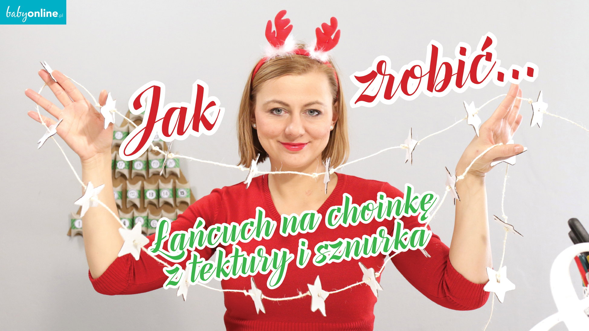 Jak zrobić łańcuch na choinkę z tektury i sznurka