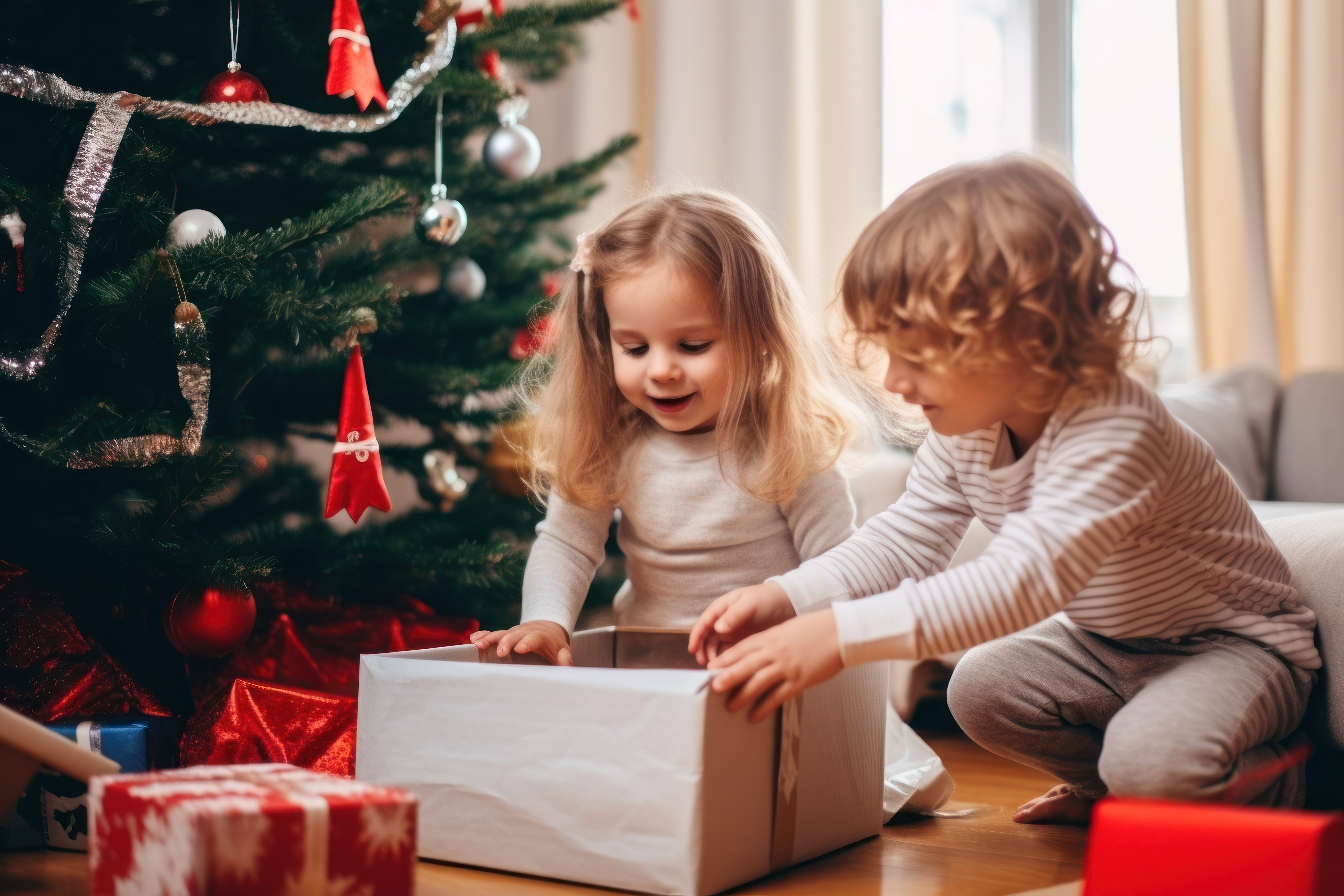 Christmas christmas box child.