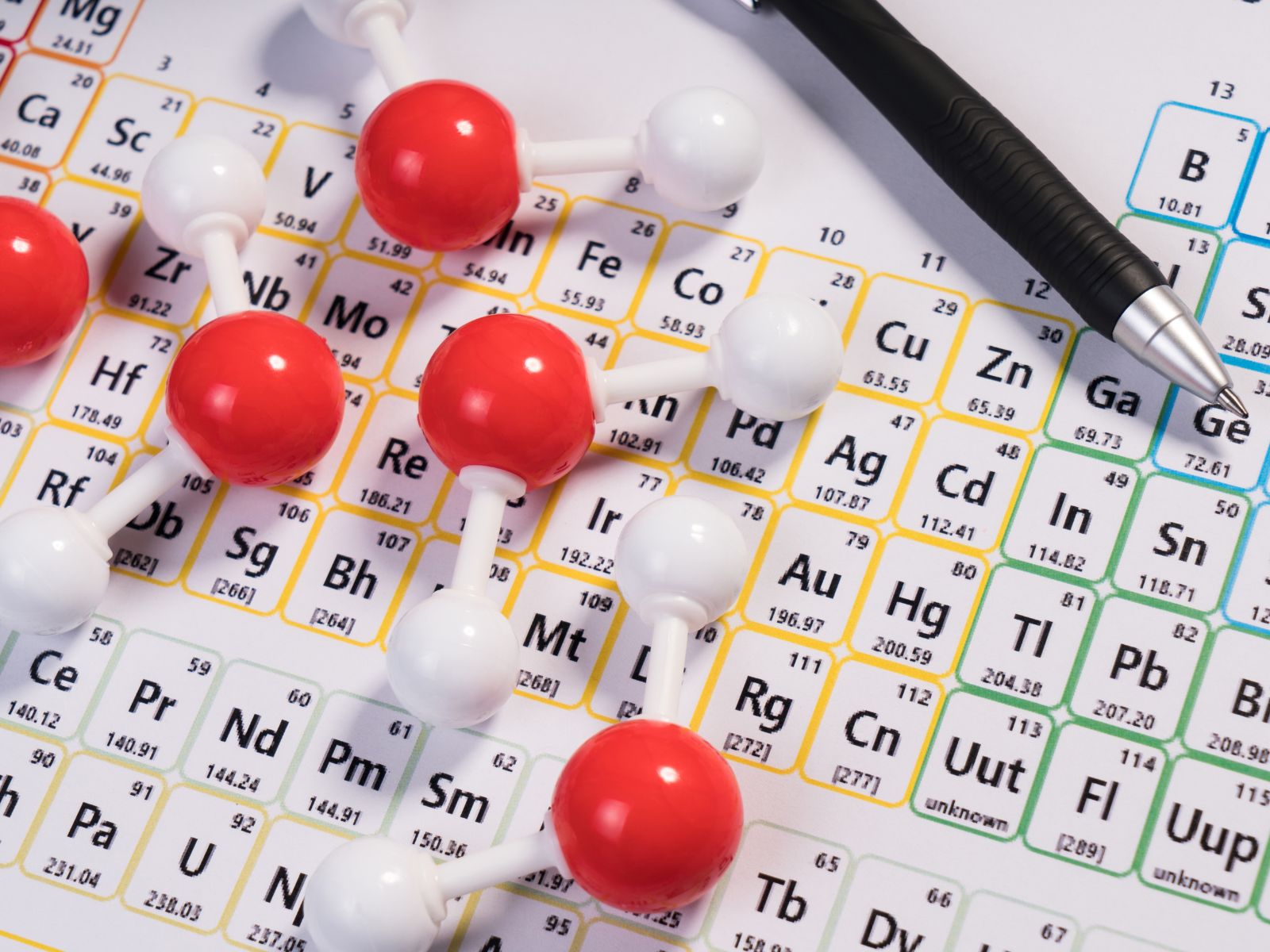 tablica z pierwiastkami chemicznymi