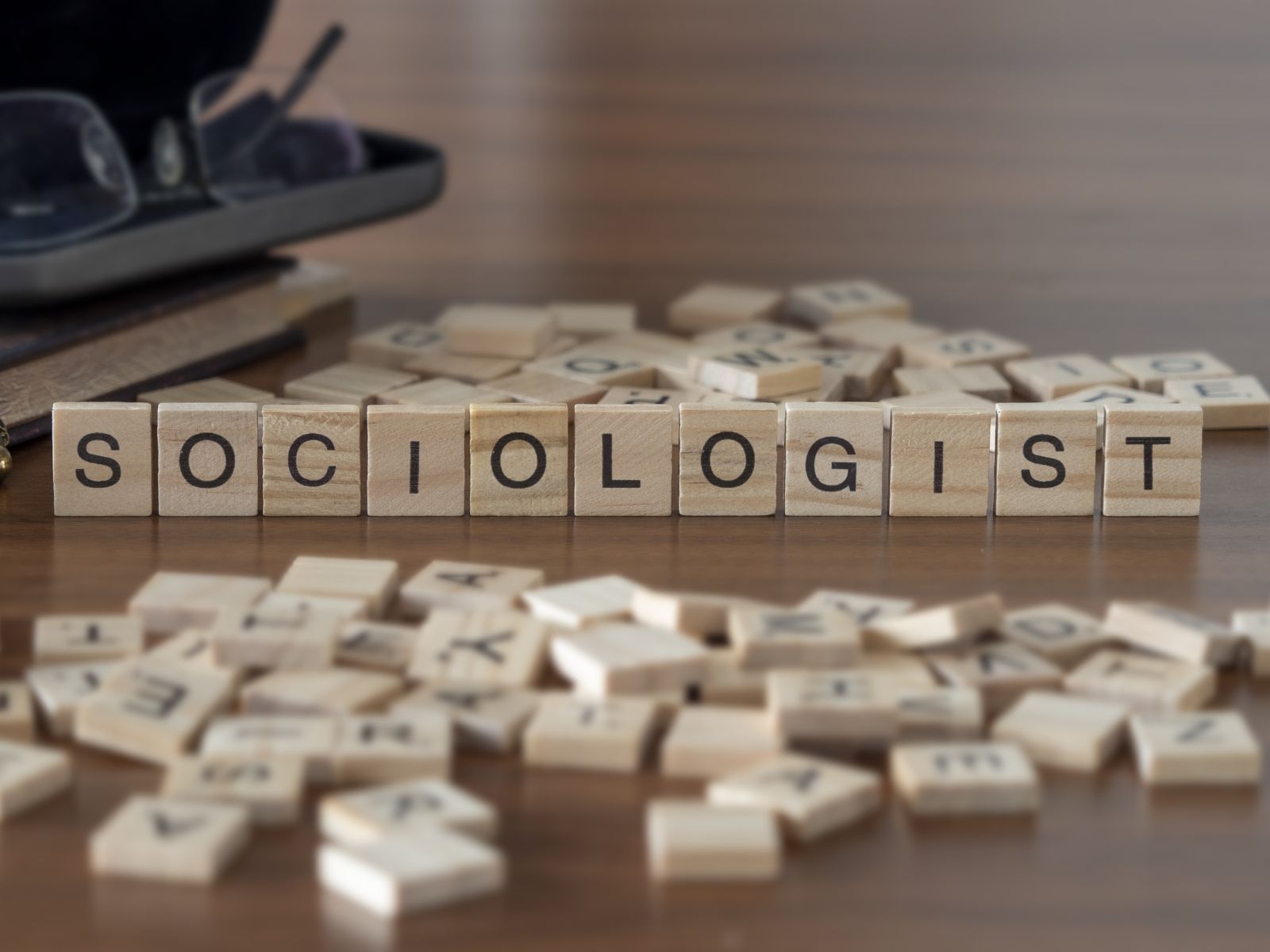 Napis socjologia z klocków
