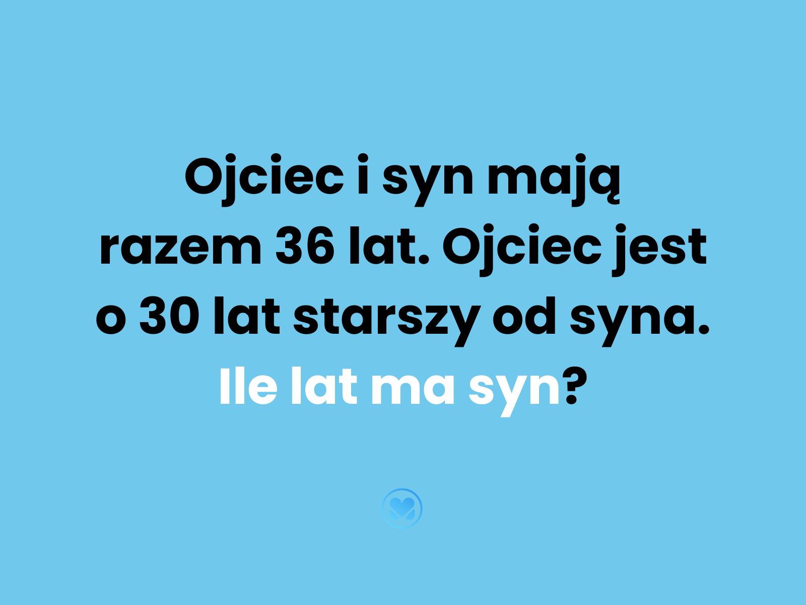 zagadka: ile lat ma syn