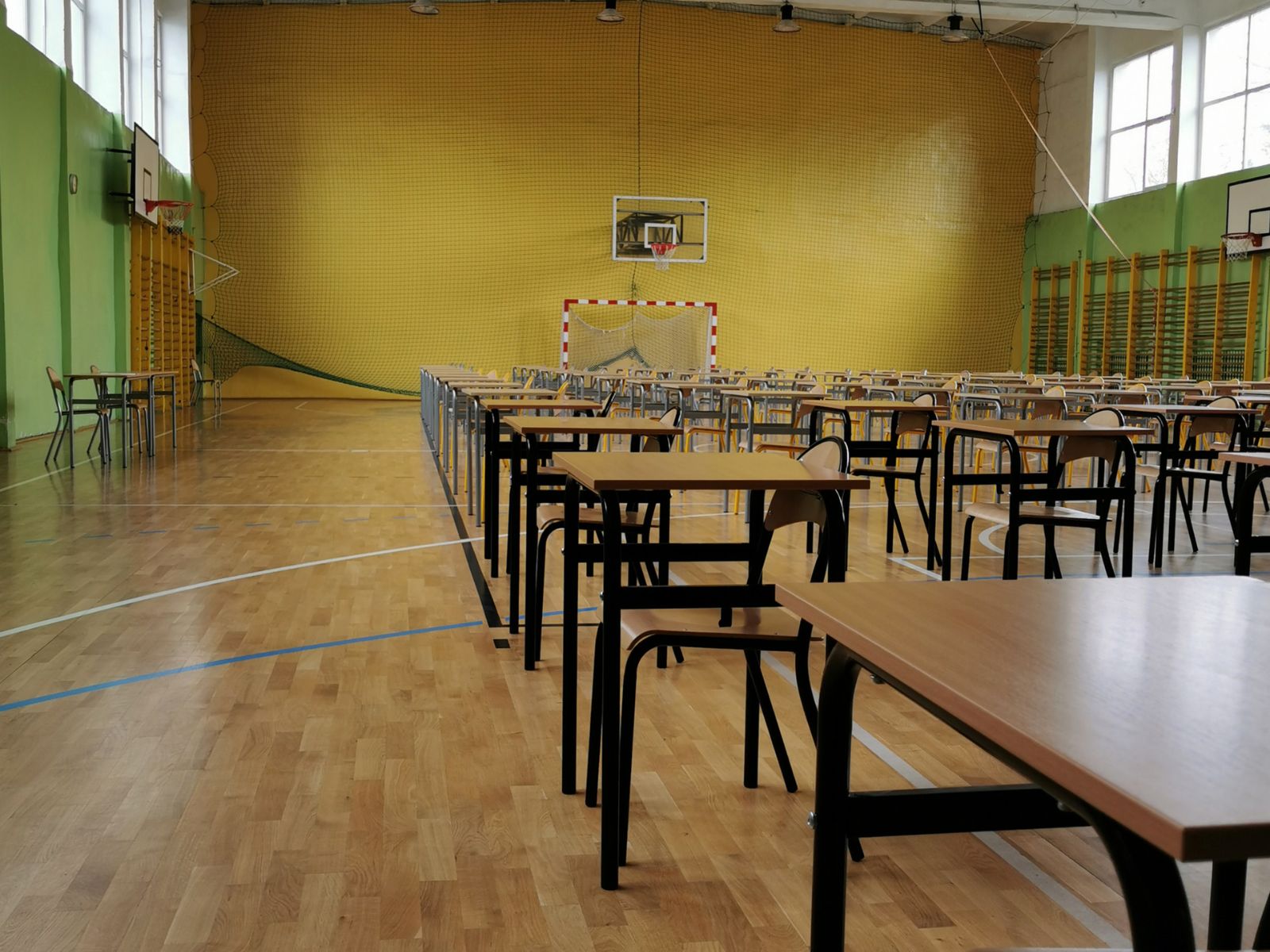 sala gimnastyczna podczas matury