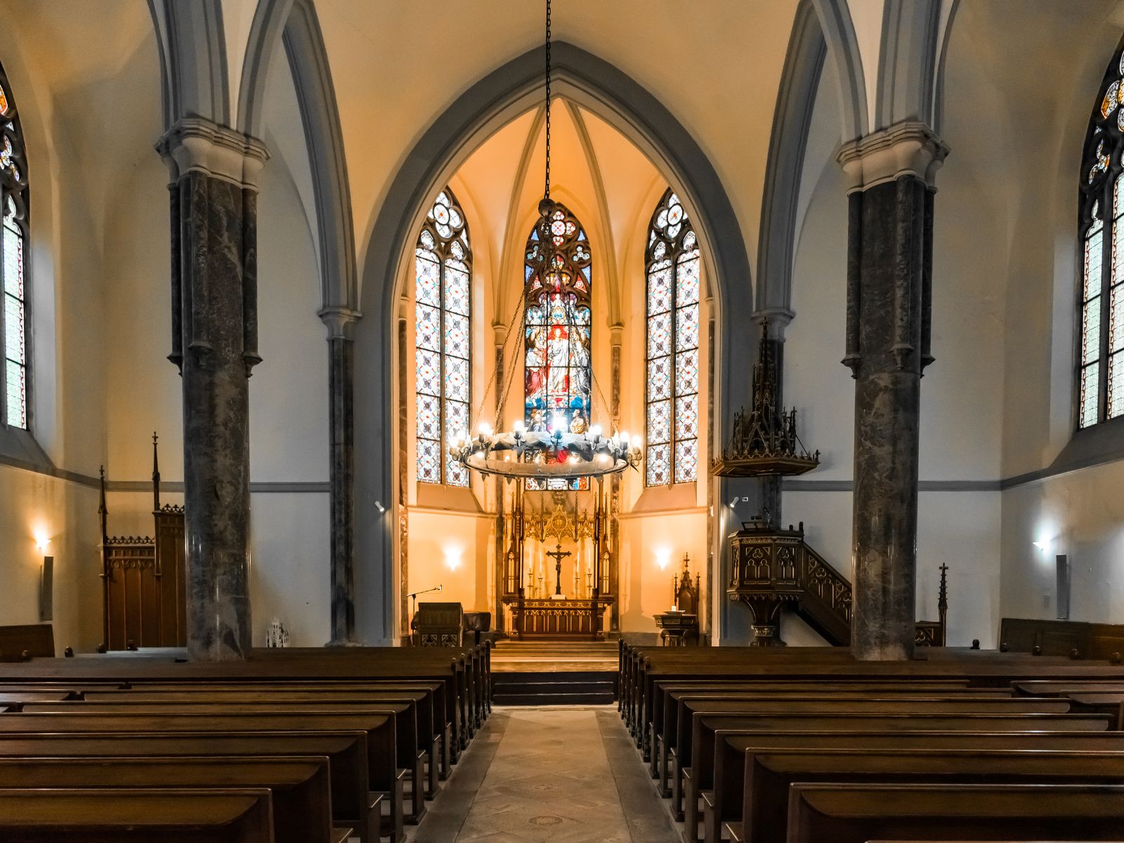 budynek, wnętrze kościoła