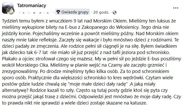 Morskie Oko z dzieckiem