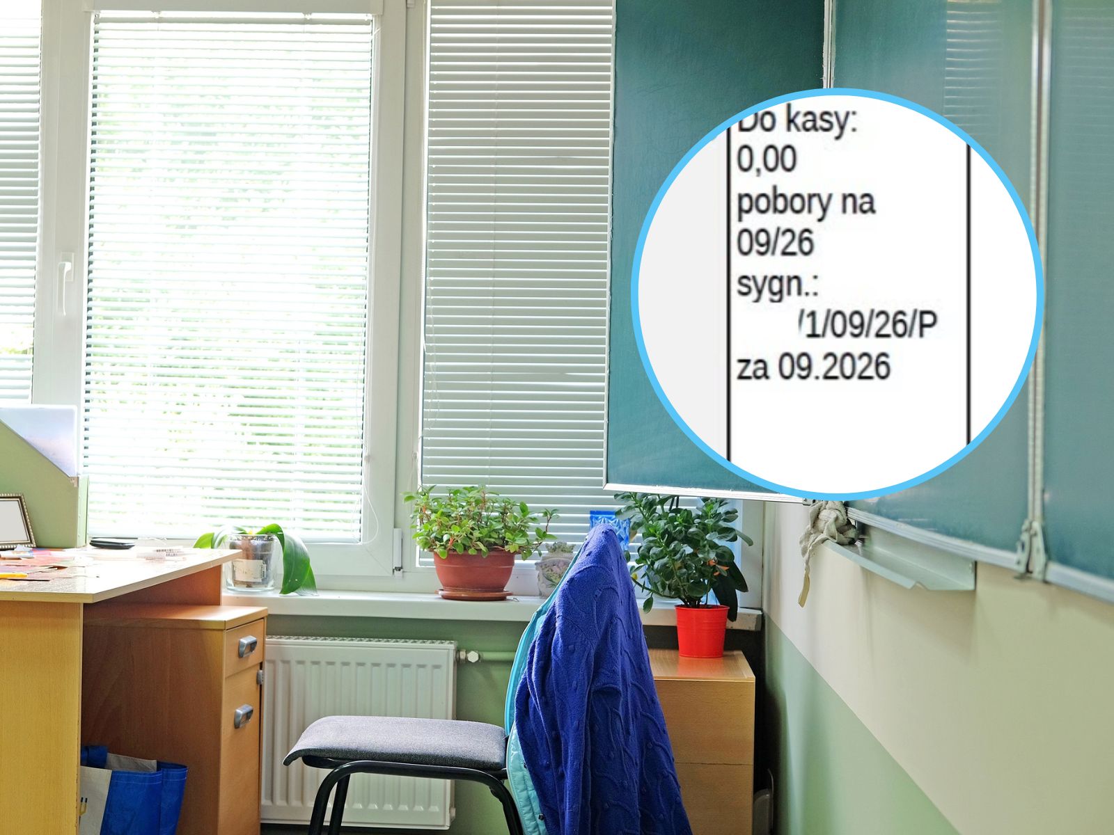 nauczycielka pokazała pasek płacowy
