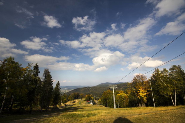 Panorama z wyciągu krzesełkowego Czarnego Gronia