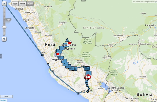 Biking the Amazon River - Map 1