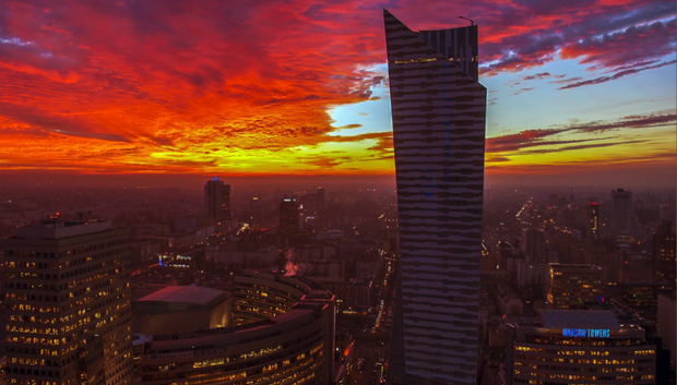 Warszawa nocą