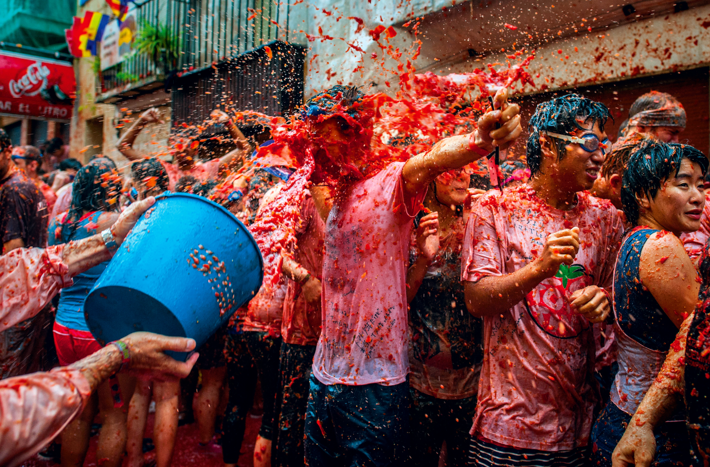 Bitwa na pomidory,  La Tomatina, Hiszpania