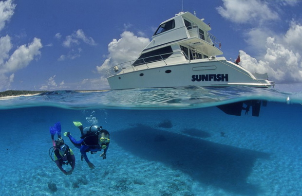 Cayman Islands, Boat Diving, Mid-air Mid-water