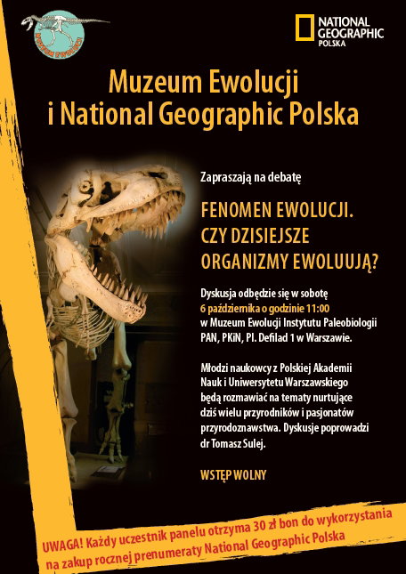 National Geographic Polska i Muzeum Ewolucji zapraszają na dyskusje panelowe pod hasłem „Zrozumieć historię przyrody” na temat ewolucji biologicznej.