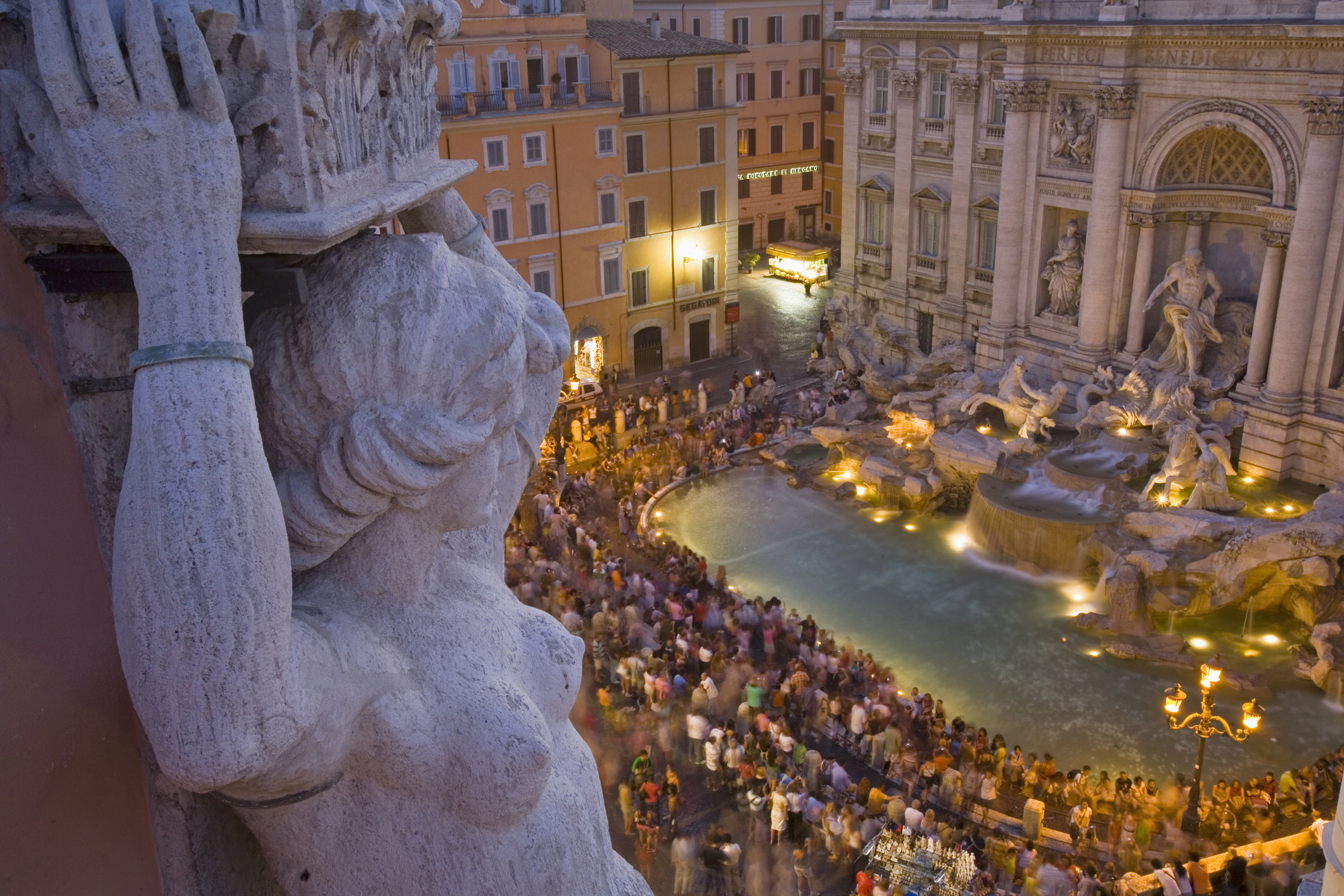 Trevi Fountain View from Santi Vincenzo e Anastasio Church