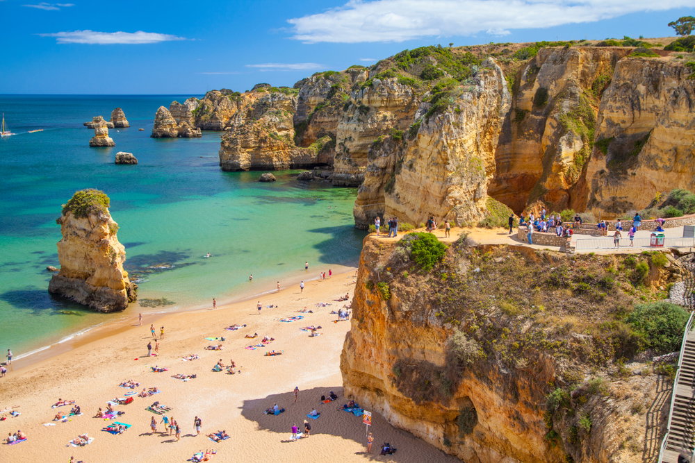 Lagos,,Algarve,/,Portugal,-,06/04/2018:dona,Ana,Beach,,With,Limestone