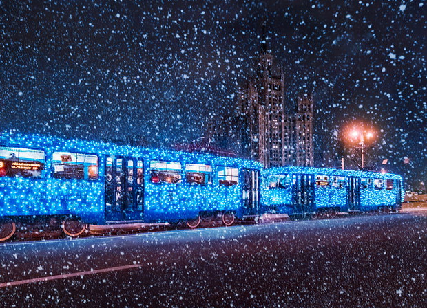 Baśniowa Moskwa w czasie zimy