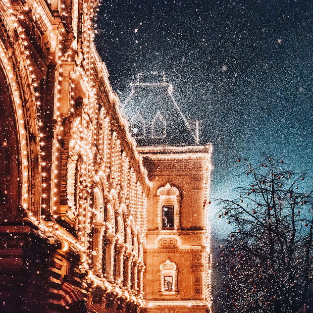 Baśniowa Moskwa w czasie zimy