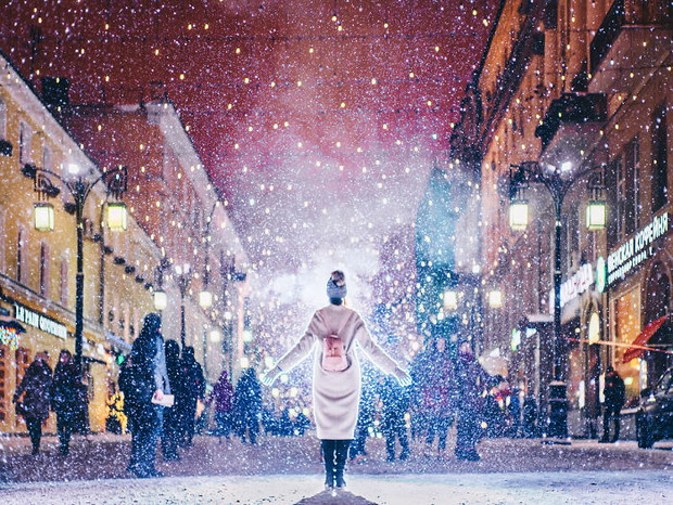 Baśniowa Moskwa w czasie zimy