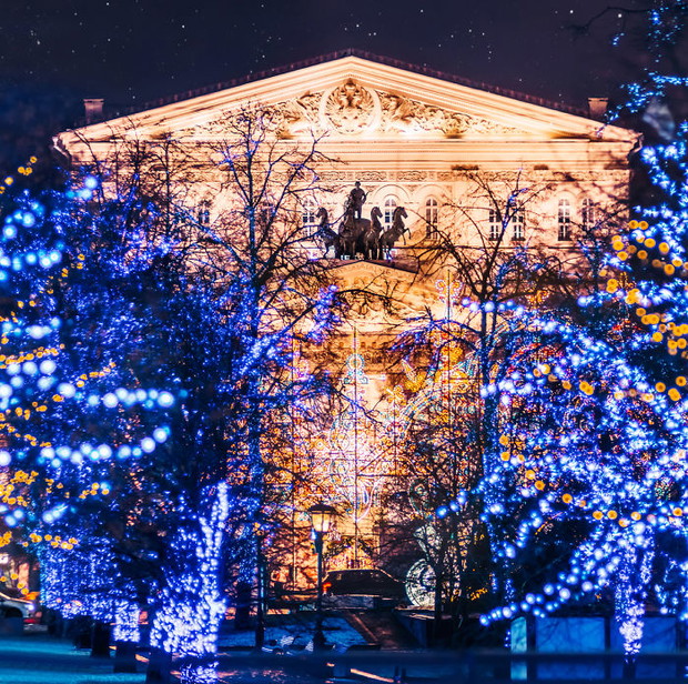 Baśniowa Moskwa w czasie zimy