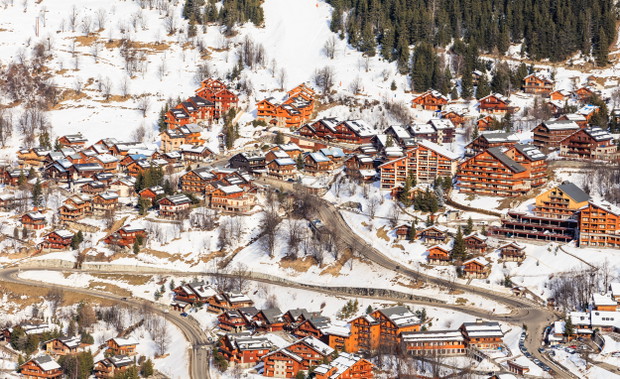 Brytyjska rodzina królewska w Meribel, Francja