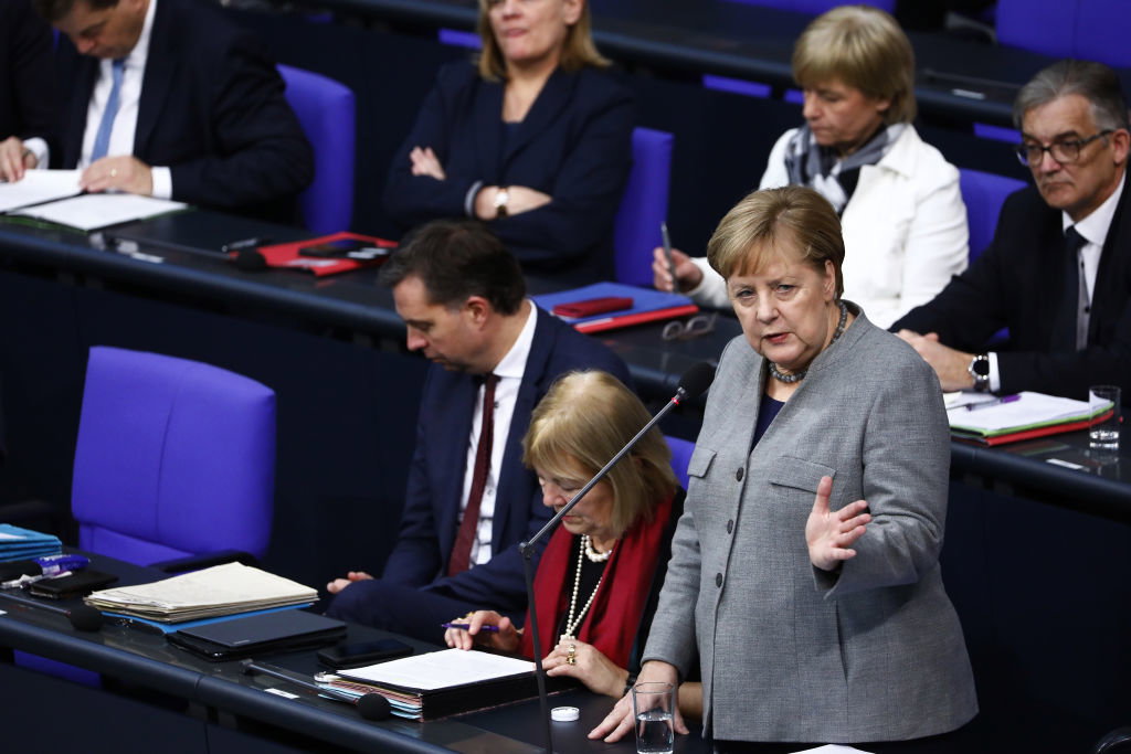 Angela Merkel poświęciła noworoczne orędzie zmianom klimatycznym (Photo by Michele Tantussi/Getty Images)