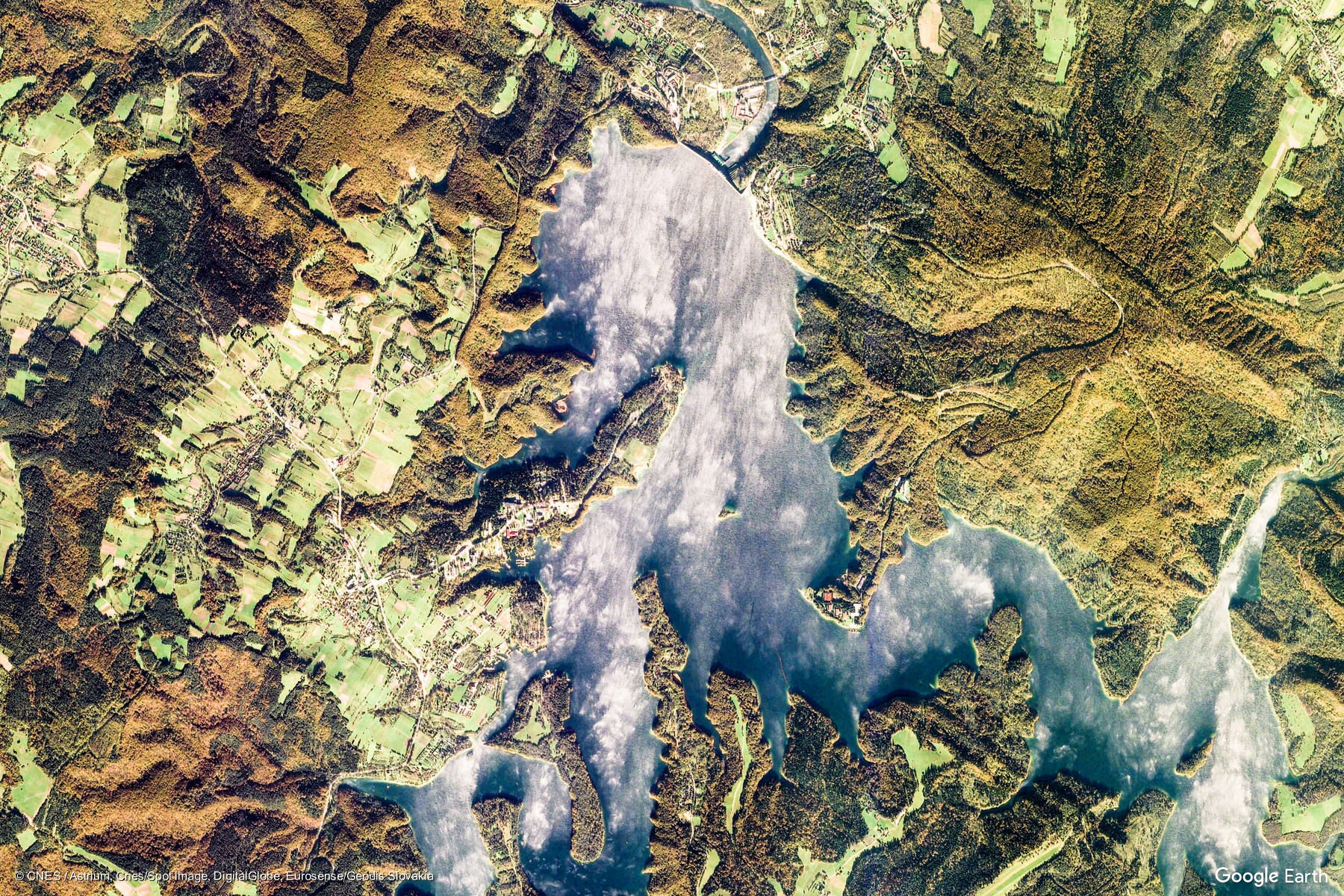 Polańczyk. Widok z Google Earth View