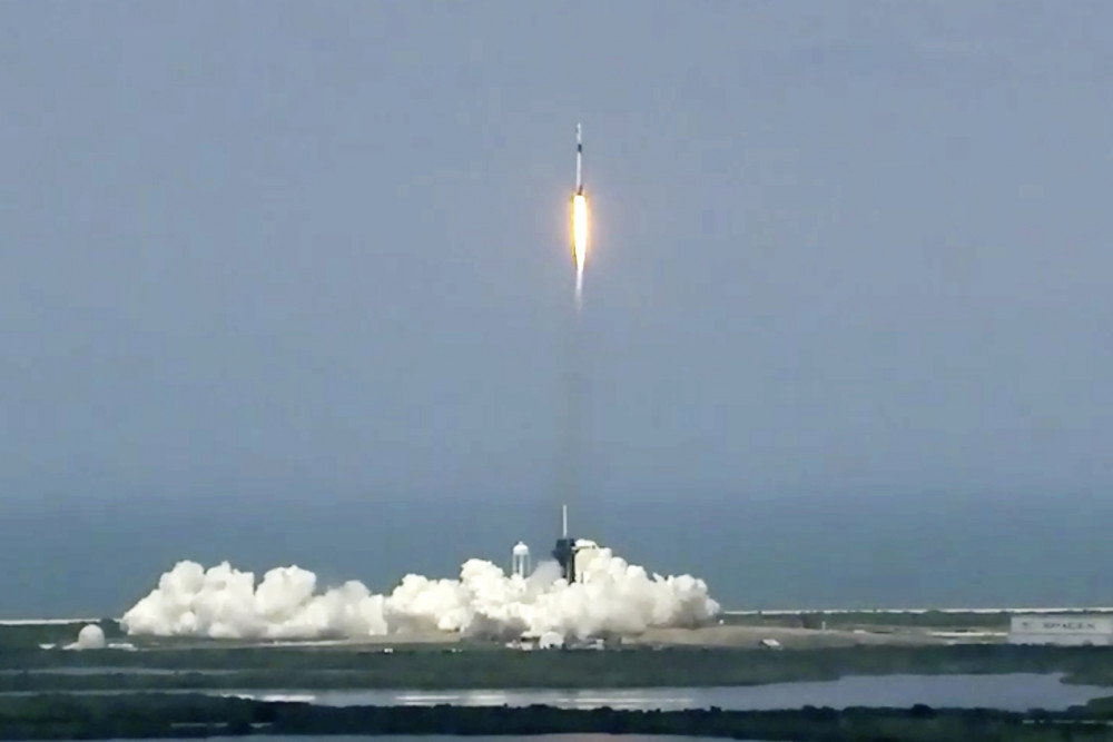 Udany start statku Crew Dragon fot. NASA TV/Associated Press/East News