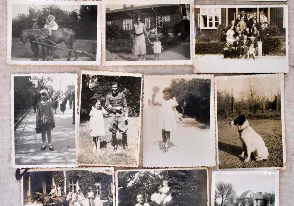 Kolaż zdjęć rodziny Romanowskich sprzed II wojny światowej fot. DERMOT TATLOW
