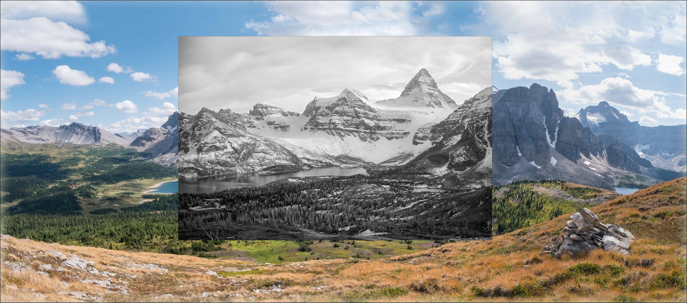 Porównując fotografie naukowcy mogli sprawdzić, jak bardzi zmiany klimatu wpłynęły na górski krajobraz (fot. Mountaint Legacy Project)