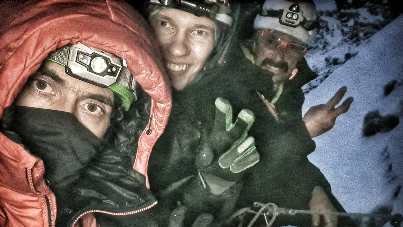 Piotr Sułowski, Maciej Ciesielski i Kacper Tekieli pokonali Expandera w warunkach zimowych (fot. Facebook/Kacper Tekieli - Alpinizm)