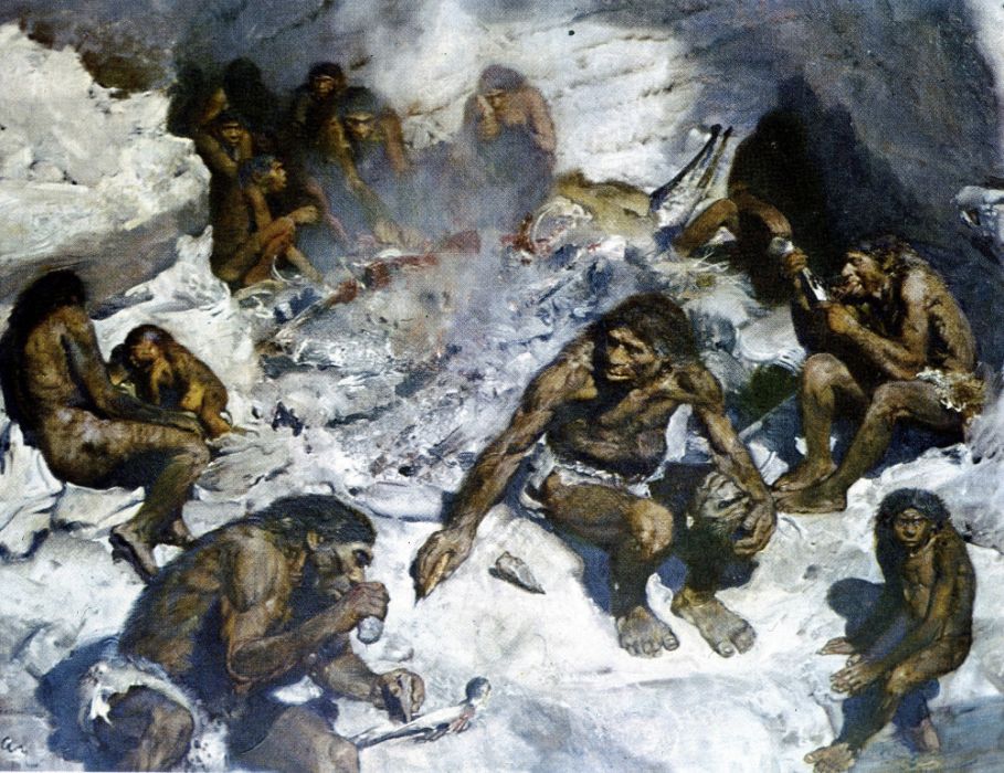 Neandertaczycy ilustracja fot. EAST NEWS/Leemage