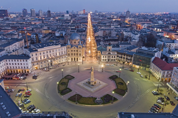 The city of Lodz, Poland.