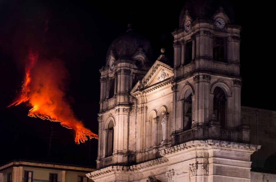 Wybuch Etny na zdjęciach
