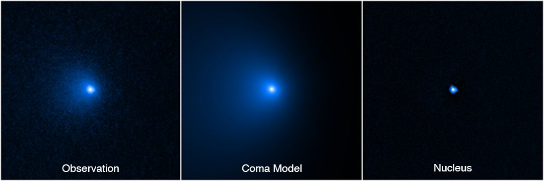 W stronę Ziemi zmierza kosmiczny relikt sprzed 4 mld lat. To kometa o największym jądrze, jakie kiedykolwiek odkryto (fot. NASA, ESA, Man-To Hui (Macau University of Science and Technology), David Jewitt (UCLA). Image processing: Alyssa Pagan (STScI))
