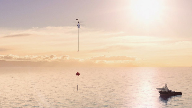Helikopter do łapania rakiet. Czy Rocket Lab uda się przechwycić śmigłowcem element wracającej na Ziemię rakiety? (fot. Rocket Lab)