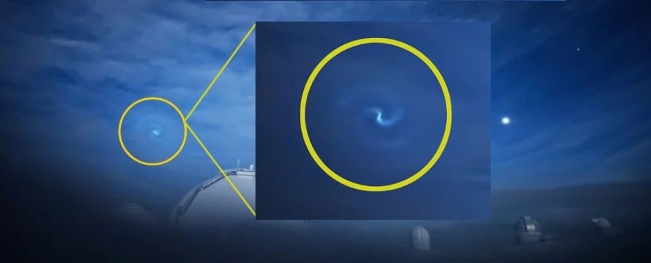 Niezwykłe zjawisko wizualne na Hawajach wyjaśnione. To jednak nie spadające UFO? (fot. Subaru Telescope)