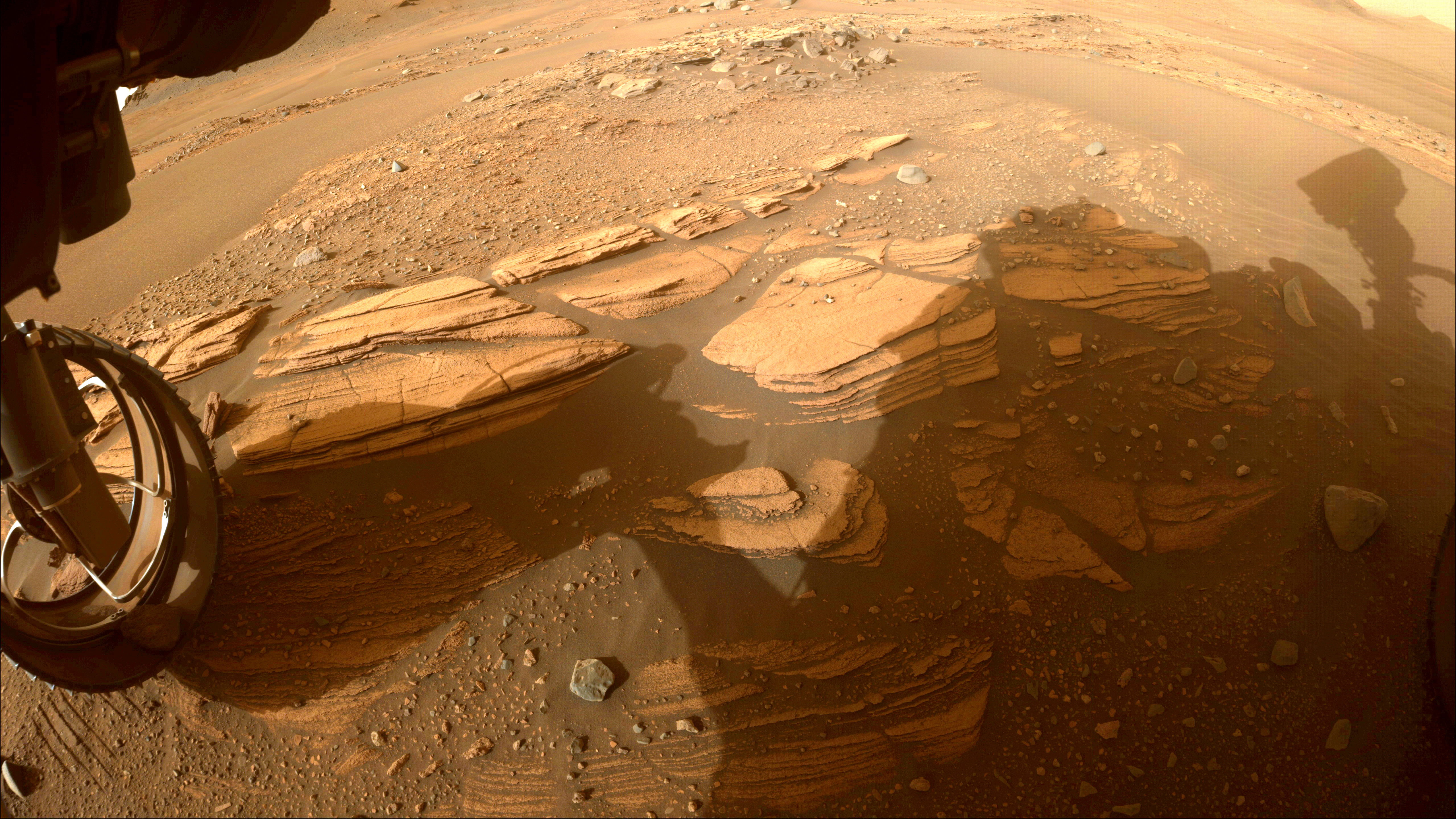 Łazik Perseverance badał marsjańskie Zaczarowane Jezioro i trafił tam na osady organiczne. Czy to ślady życia? (Fot. NASA/JPL-Caltech)
