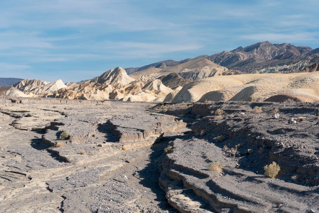 Dry desert wash, Death Valley, California
