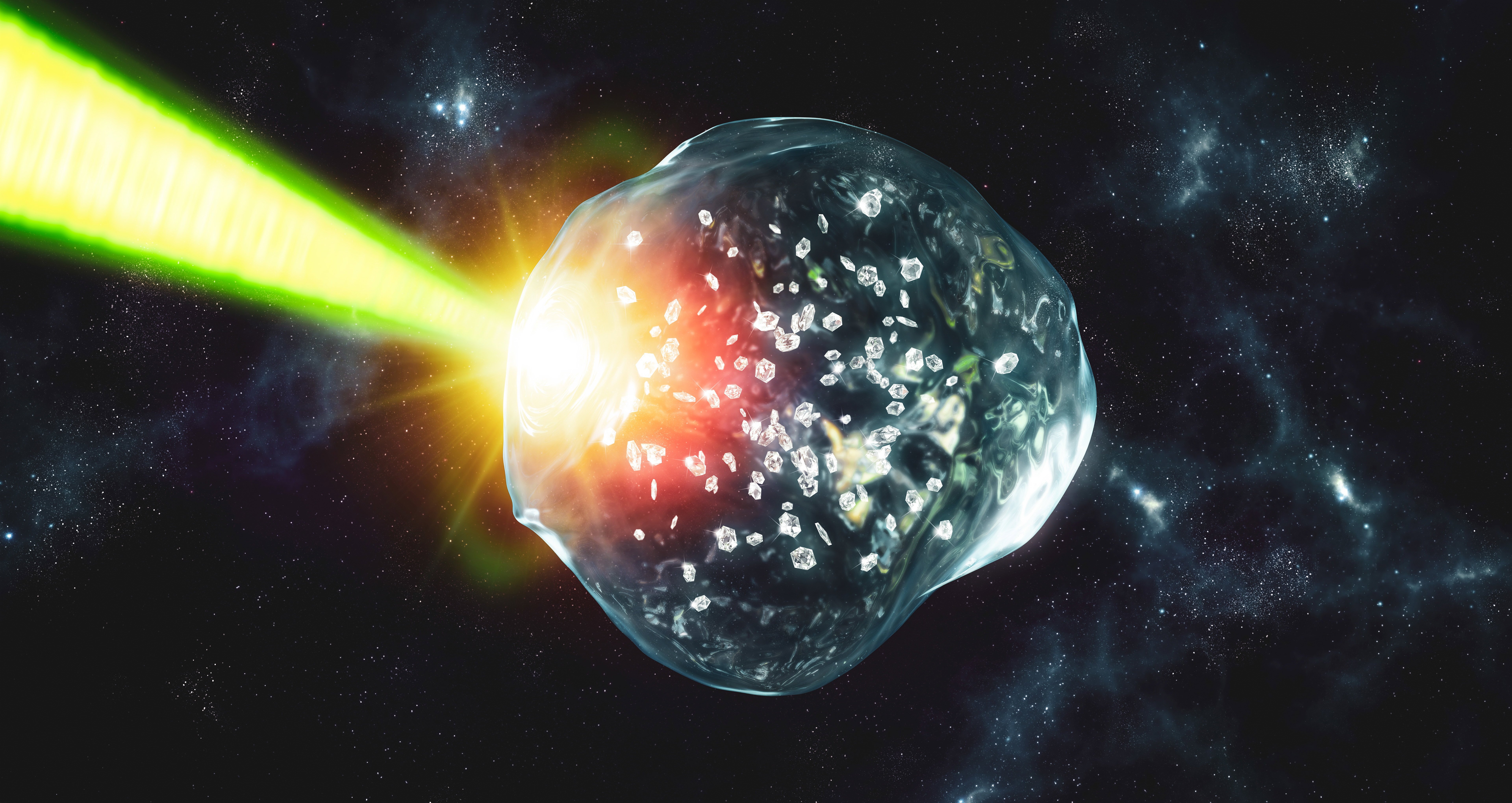 Co łączy deszcze diamentów z plastikowymi butelkami? Zaskakujące wyniki badań z użyciem laserów (fot. Greg Stewart/SLAC National Accelerator Laboratory)