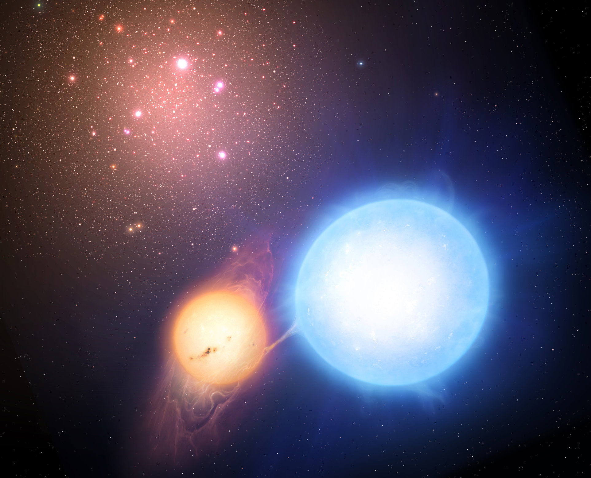 Gwiezdny kanibalizm. Astronomowie znaleźli parę gwiazd, tworzących układ kataklizmiczny. Jaki los je czeka? (fot. Getty Images)